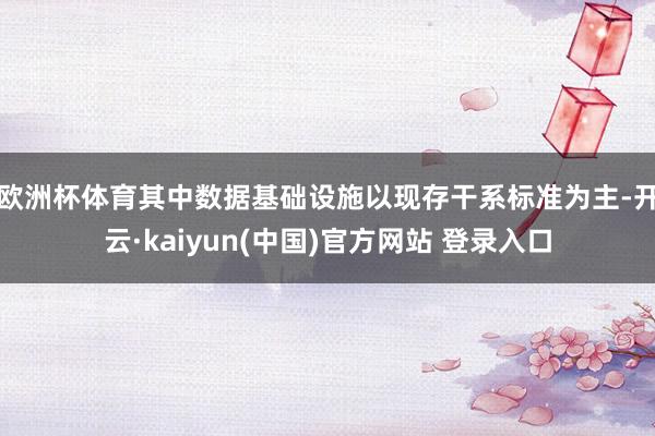 欧洲杯体育　　其中数据基础设施以现存干系标准为主-开云·kaiyun(中国)官方网站 登录入口