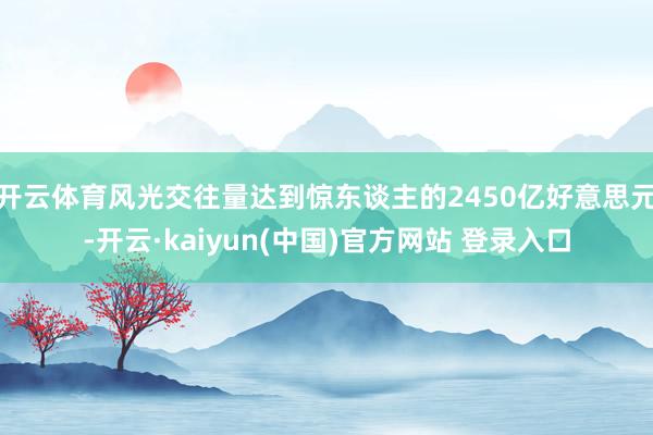 开云体育风光交往量达到惊东谈主的2450亿好意思元-开云·kaiyun(中国)官方网站 登录入口