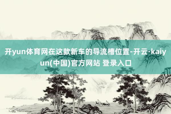 开yun体育网在这款新车的导流槽位置-开云·kaiyun(中国)官方网站 登录入口