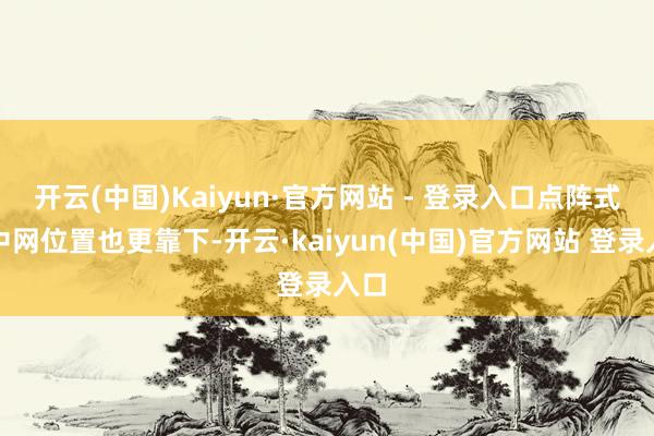 开云(中国)Kaiyun·官方网站 - 登录入口点阵式的中网位置也更靠下-开云·kaiyun(中国)官方网站 登录入口