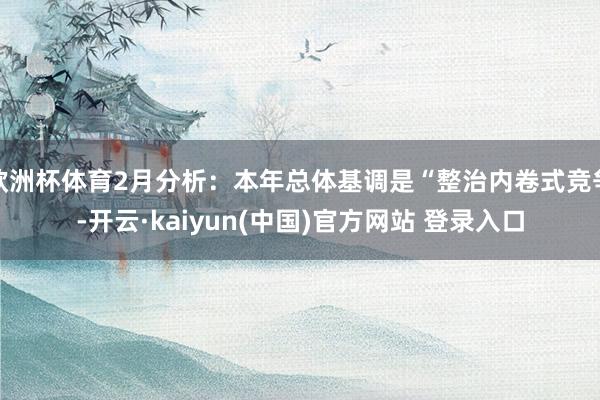 欧洲杯体育2月分析：本年总体基调是“整治内卷式竞争-开云·kaiyun(中国)官方网站 登录入口