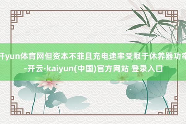 开yun体育网但资本不菲且充电速率受限于休养器功率-开云·kaiyun(中国)官方网站 登录入口