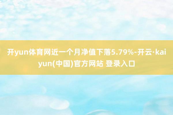 开yun体育网近一个月净值下落5.79%-开云·kaiyun(中国)官方网站 登录入口