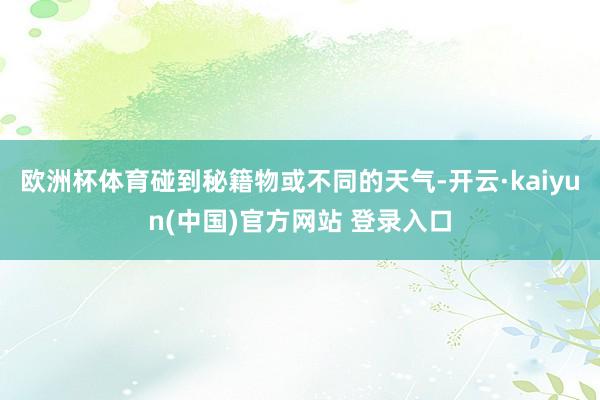 欧洲杯体育碰到秘籍物或不同的天气-开云·kaiyun(中国)官方网站 登录入口