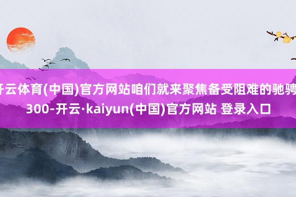 开云体育(中国)官方网站咱们就来聚焦备受阻难的驰骋E300-开云·kaiyun(中国)官方网站 登录入口