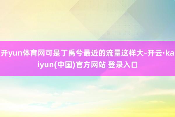开yun体育网可是丁禹兮最近的流量这样大-开云·kaiyun(中国)官方网站 登录入口