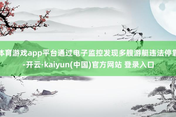 体育游戏app平台通过电子监控发现多艘游艇违法停靠-开云·kaiyun(中国)官方网站 登录入口