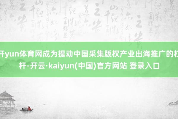 开yun体育网成为提动中国采集版权产业出海推广的杠杆-开云·kaiyun(中国)官方网站 登录入口