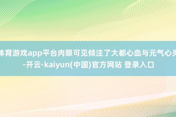 体育游戏app平台肉眼可见倾注了大都心血与元气心灵-开云·kaiyun(中国)官方网站 登录入口