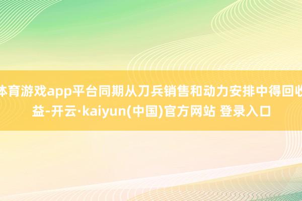 体育游戏app平台同期从刀兵销售和动力安排中得回收益-开云·kaiyun(中国)官方网站 登录入口