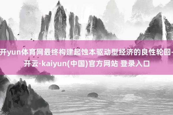 开yun体育网最终构建起蚀本驱动型经济的良性轮回-开云·kaiyun(中国)官方网站 登录入口