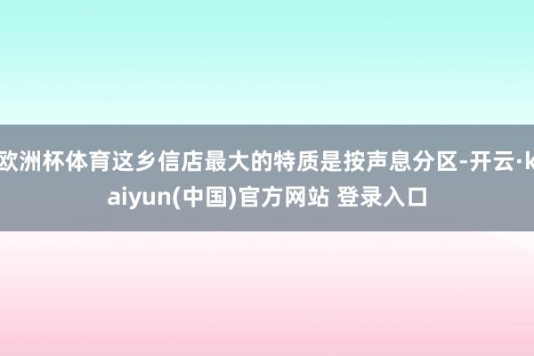 欧洲杯体育这乡信店最大的特质是按声息分区-开云·kaiyun(中国)官方网站 登录入口