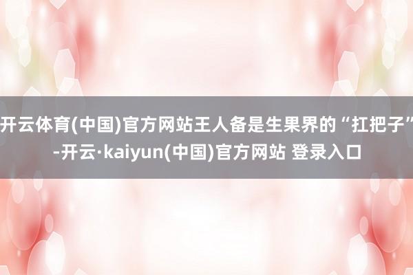 开云体育(中国)官方网站王人备是生果界的“扛把子”-开云·kaiyun(中国)官方网站 登录入口