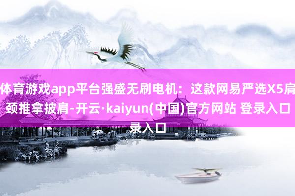 体育游戏app平台强盛无刷电机：这款网易严选X5肩颈推拿披肩-开云·kaiyun(中国)官方网站 登录入口
