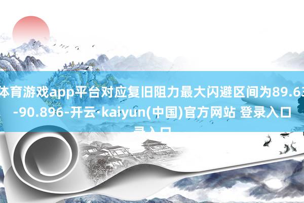 体育游戏app平台对应复旧阻力最大闪避区间为89.63-90.896-开云·kaiyun(中国)官方网站 登录入口