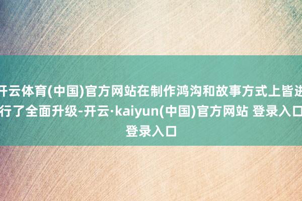 开云体育(中国)官方网站在制作鸿沟和故事方式上皆进行了全面升级-开云·kaiyun(中国)官方网站 登录入口